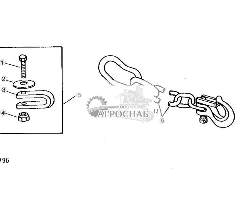 Предохранительная цепь рабочего оборудования 